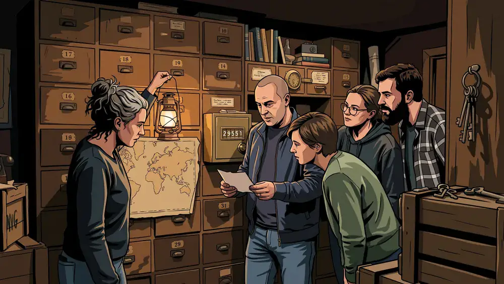 Adventurebox in Münster – Kollegen lösen im Escape Room gemeinsam ein Rätsel